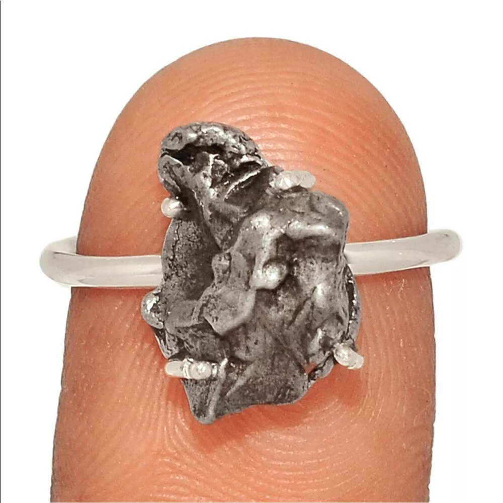 Meteorite Campo Del Cielo silver rings - Picture 5 of 7